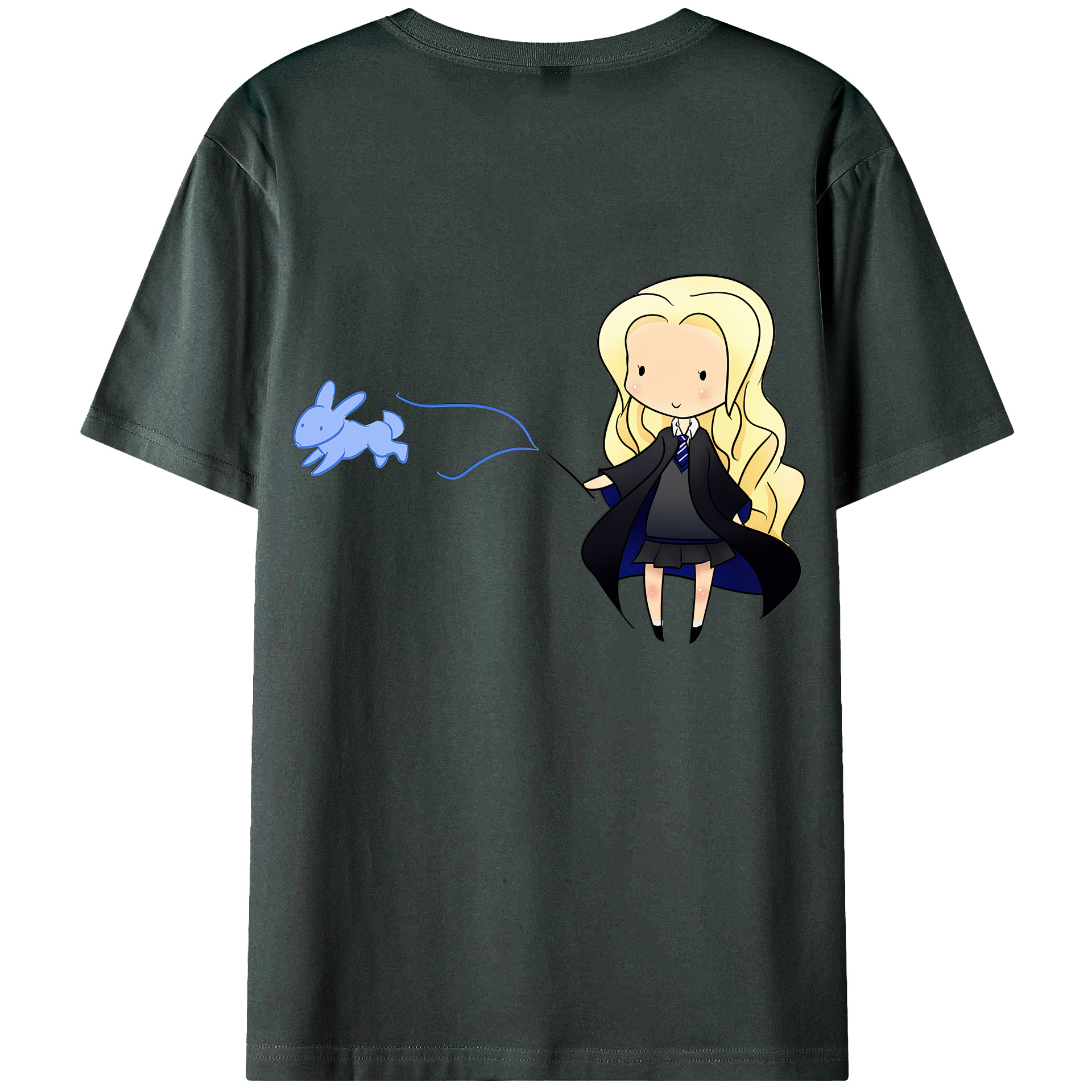 （画像用） Harry Potter ハリー・ポッターシリーズ 綿100％ メンズ半袖Tシャツ（バックプリント） 通気性
